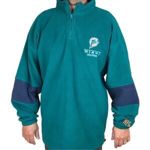 Vintage Miami dolphins 1/4 zip fleece sweater